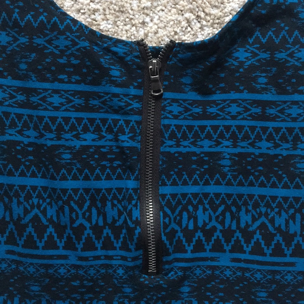 Express Aztec Peplum Top - Picture 4 of 5